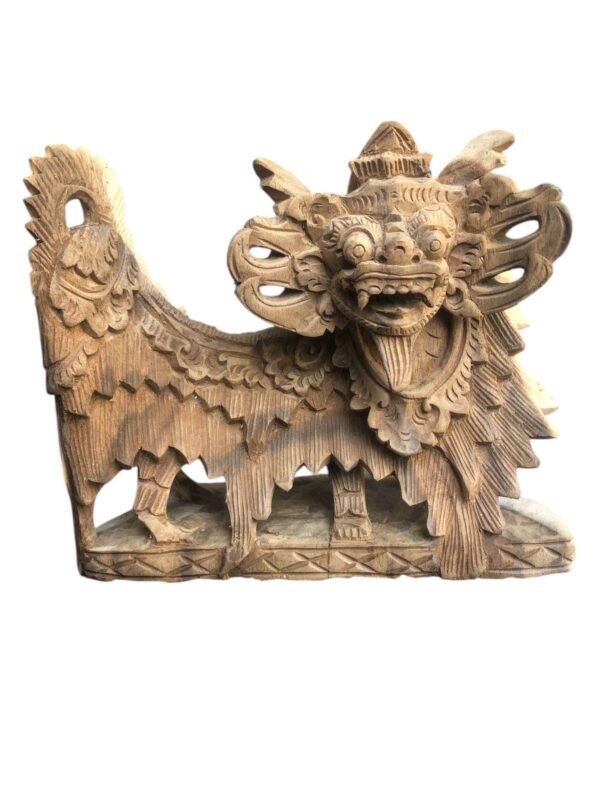 Wooden Balinese Barong Sculpture | Barong Wood Sculpture