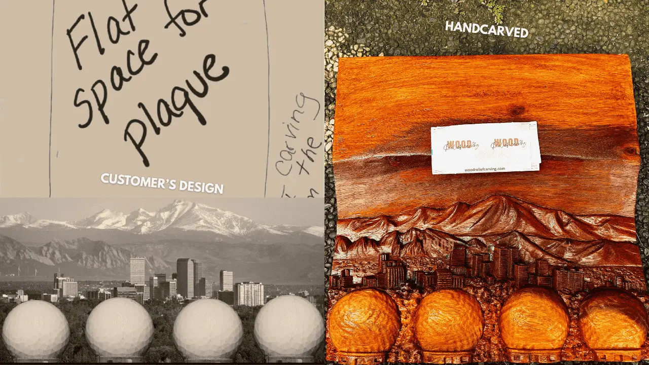 Before and After Wood Relief Carving