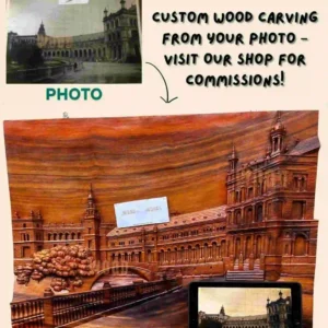 Custom Wood Carving from photo to carving