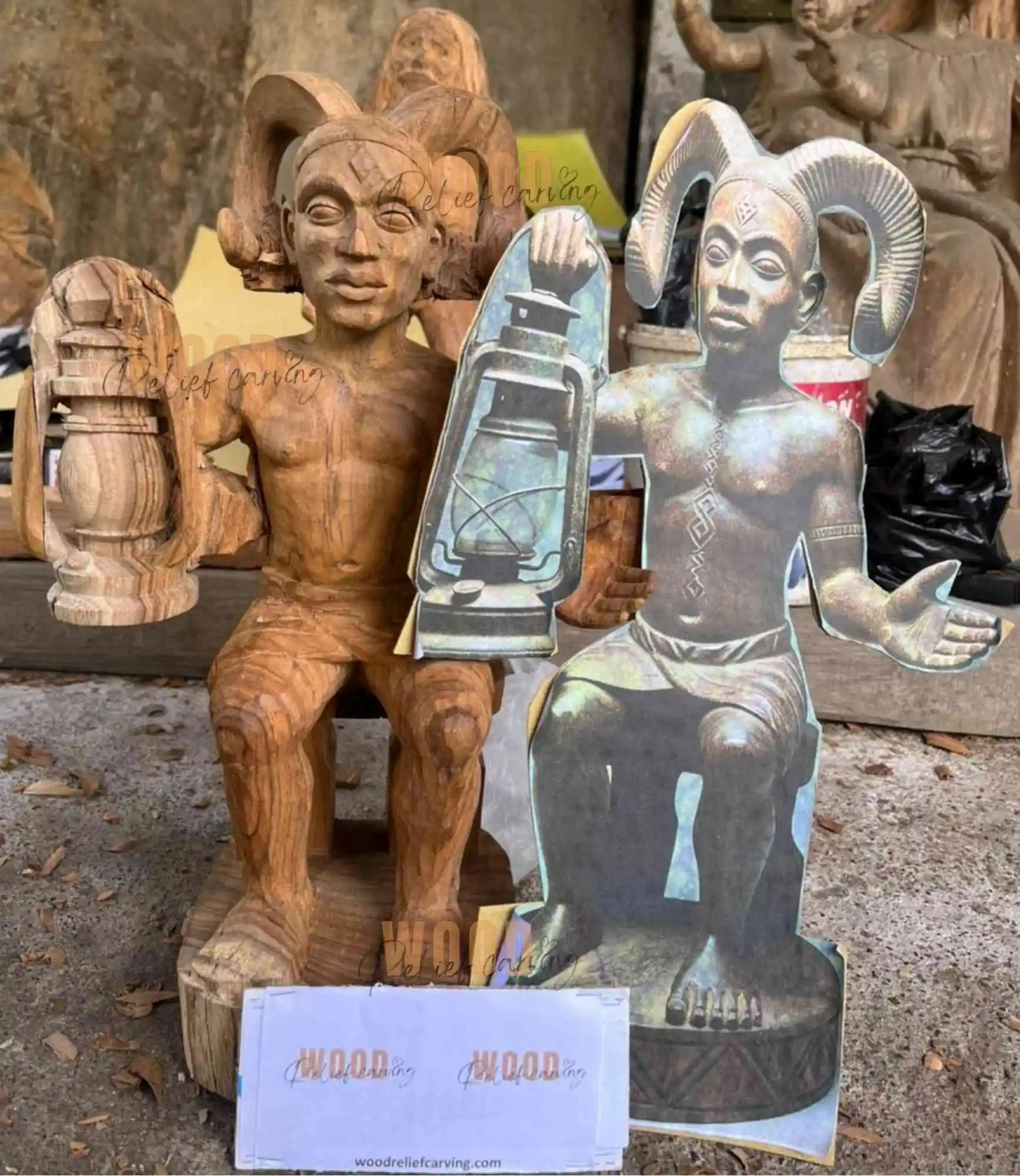 custom wood sculpture from photo