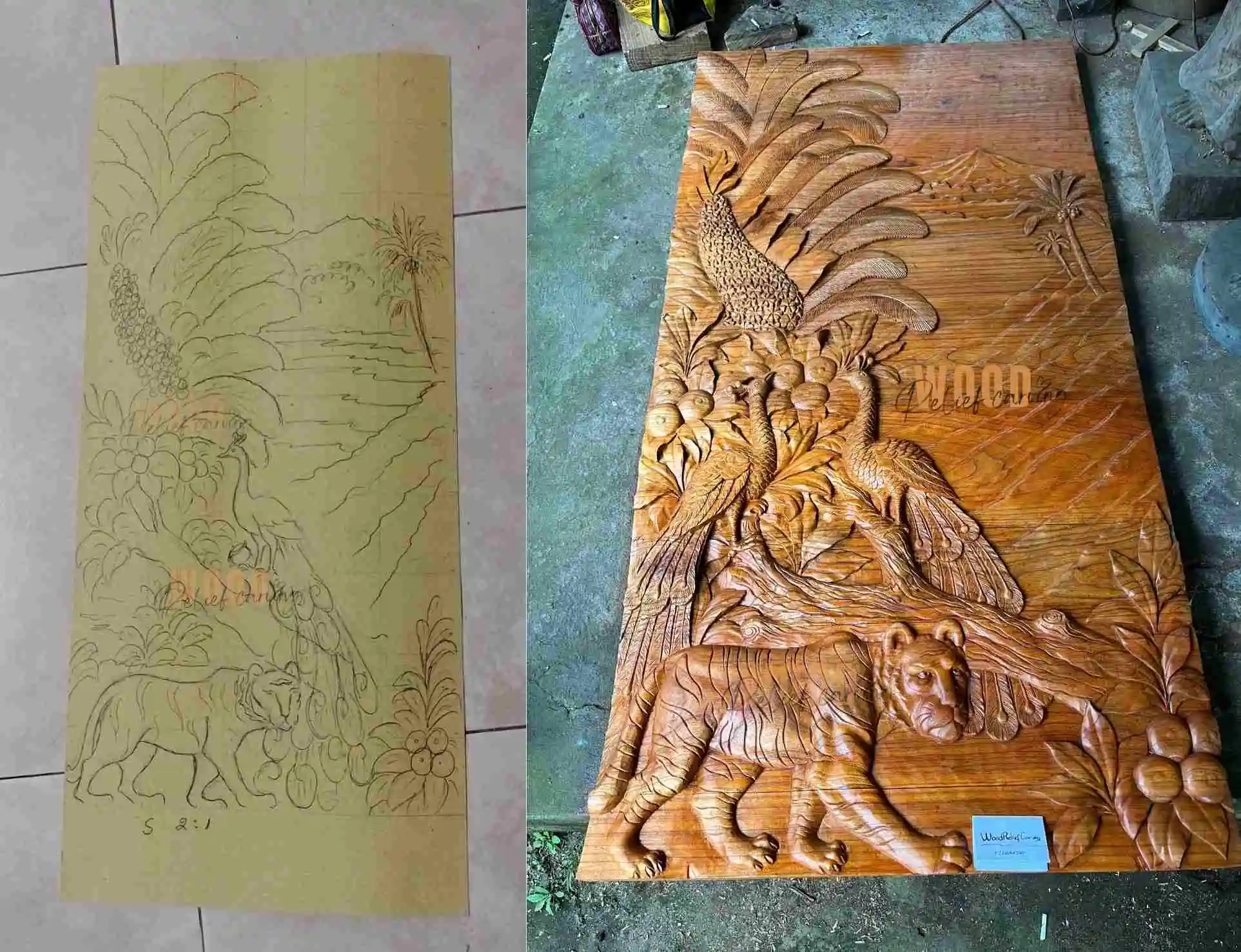 custom relief carving artwork